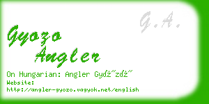 gyozo angler business card